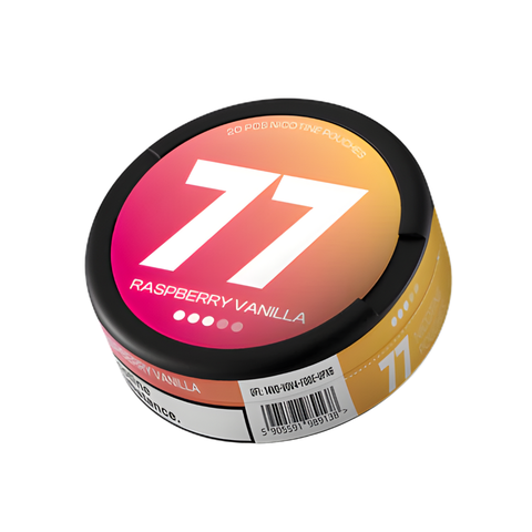 77 Nicotine Pouches Raspberry & Vanilla